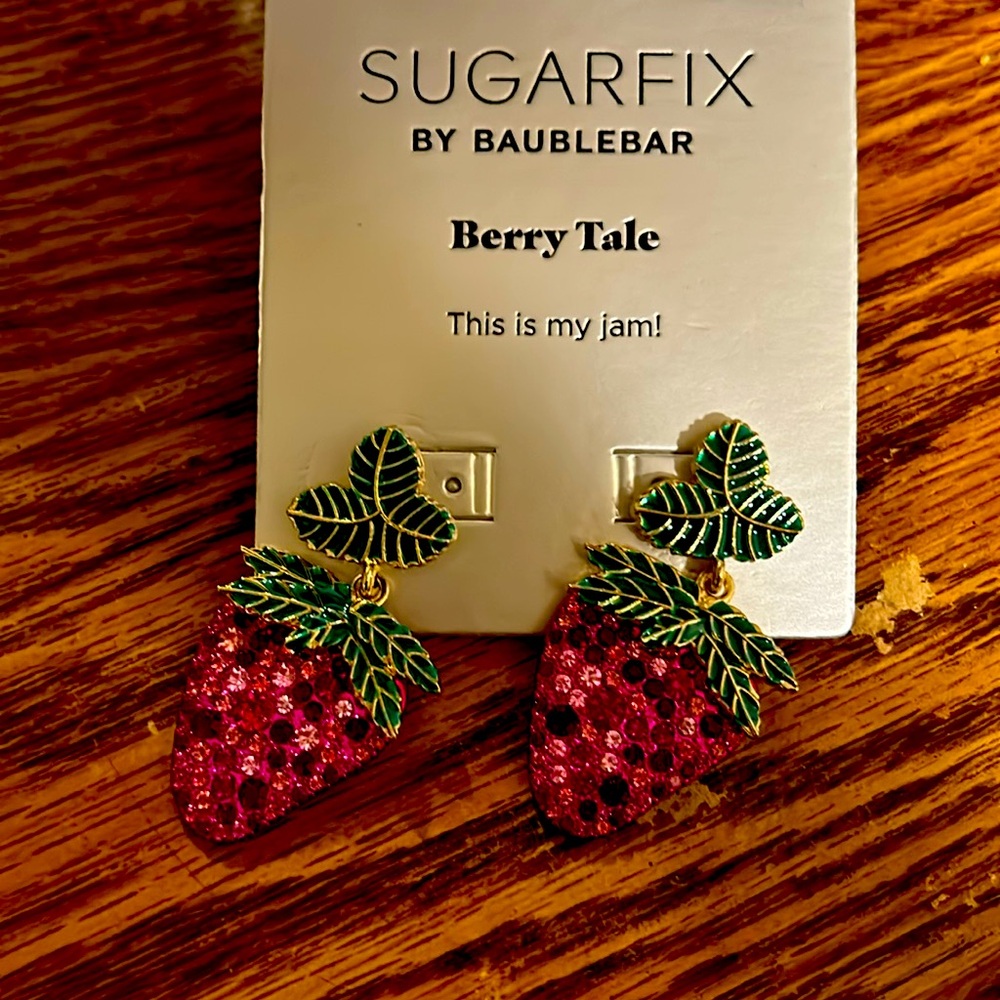 Strawberry shaped earrings